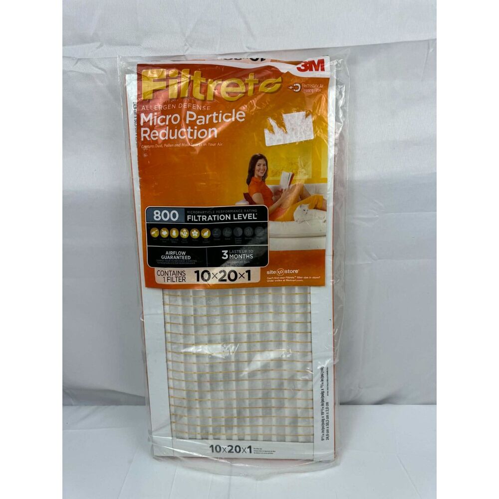 Filtrete Allergen Defense Micro Particle Reduct.10x20x1HVAC Air Filter MPR 800
